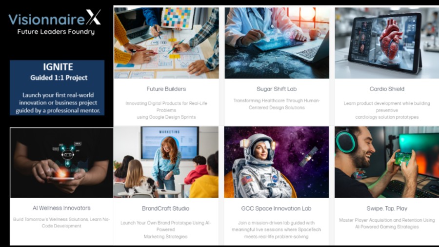 VisionnaireX – Guided 1:1 Projects with Industry Mentors